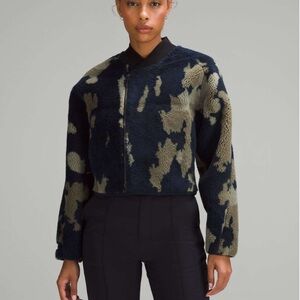 Lululemon lab Womens Fleece Bomber Jacket Size medium